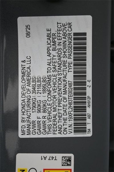 2026 Honda Civic Sport