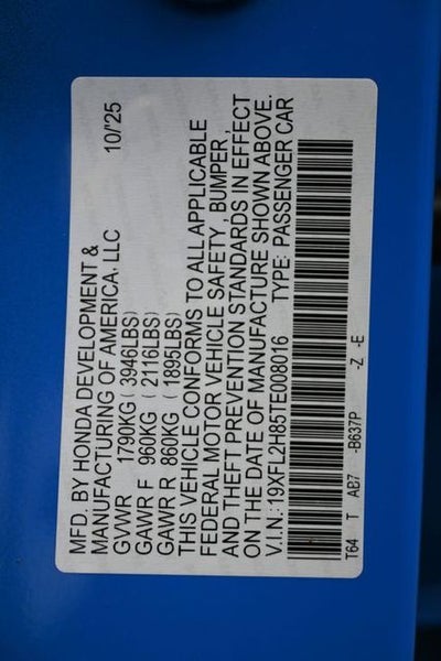 2026 Honda Civic Sport