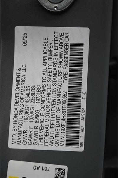 2026 Honda Civic Hybrid Sport