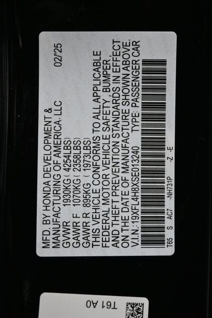 2025 Honda Civic Hybrid Sport