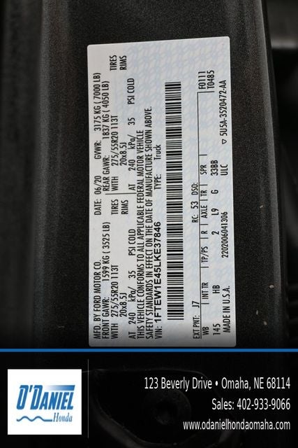 2020 Ford F-150 Lariat