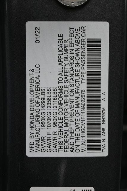 2022 Honda Accord LX