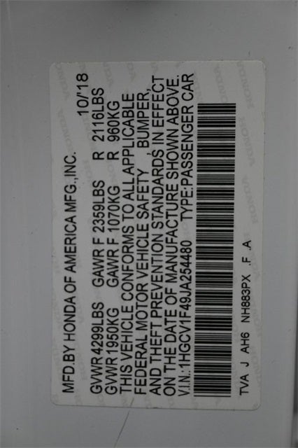 2018 Honda Accord EX