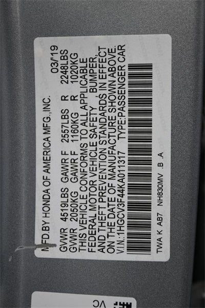 2019 Honda Accord Hybrid EX