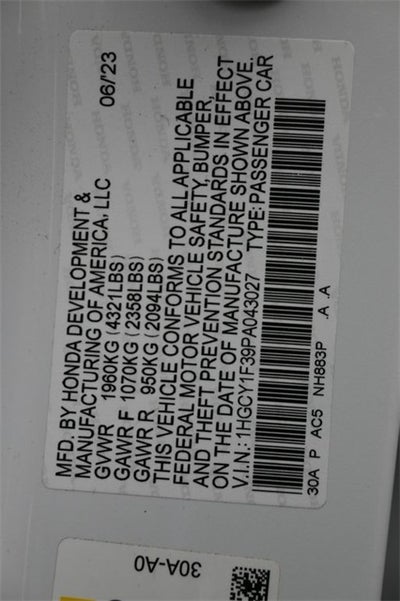 2023 Honda Accord EX