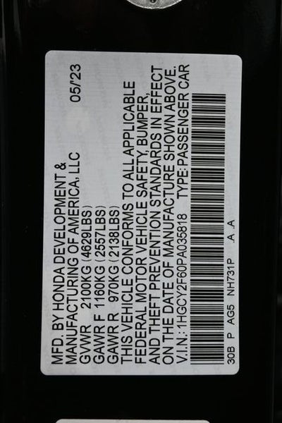 2023 Honda Accord Hybrid EX-L w/o BSI