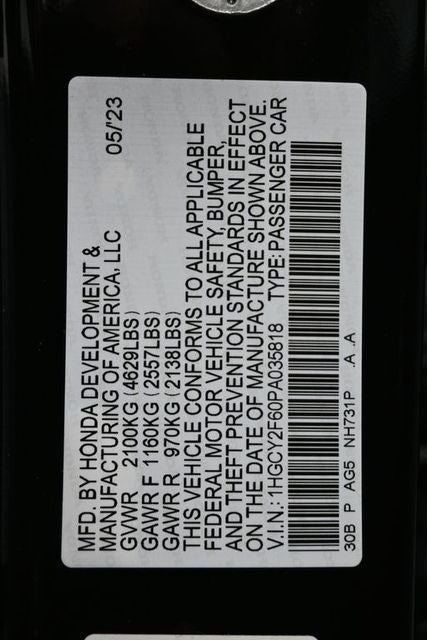 2023 Honda Accord Hybrid EX-L w/o BSI