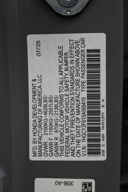 2025 Honda Accord Hybrid EX-L