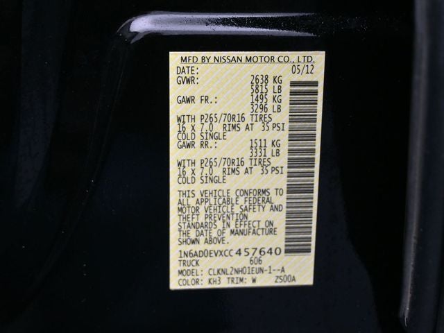 2012 Nissan Frontier SV