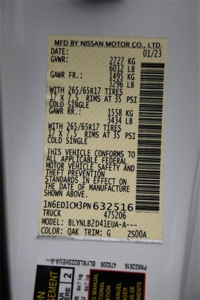 2023 Nissan Frontier SV