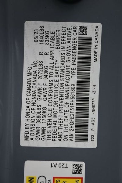 2023 Honda Civic Sport