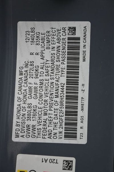 2024 Honda Civic Sport