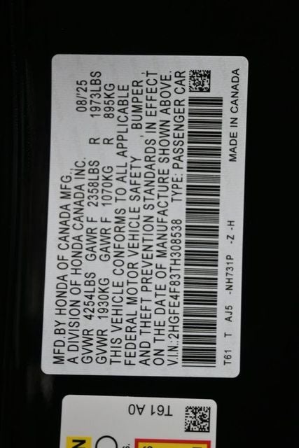 2026 Honda Civic Hybrid Sport Touring