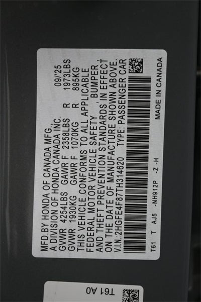 2026 Honda Civic Hybrid Sport Touring