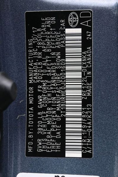 2018 Toyota Corolla L