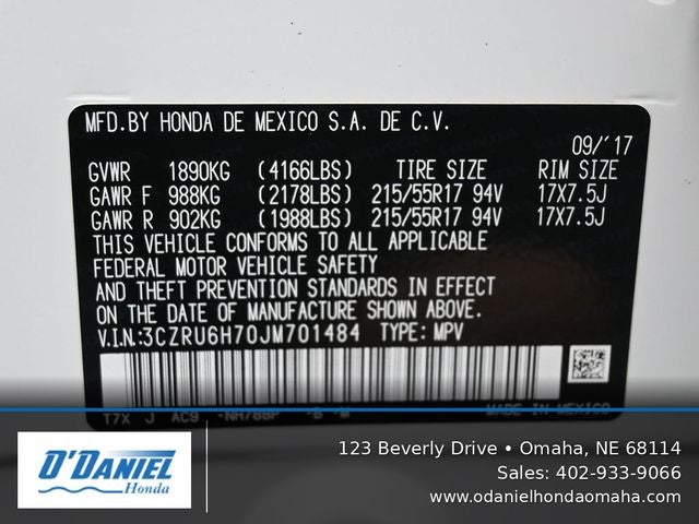 2018 Honda HR-V EX-L w/Navigation