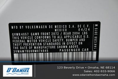 2024 Volkswagen Jetta 1.5T Sport