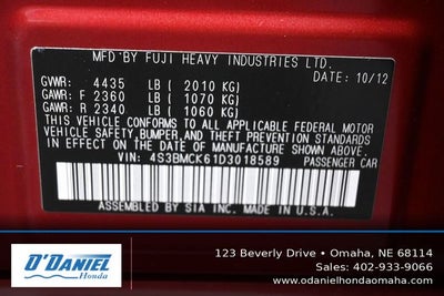 2013 Subaru Legacy 2.5i Limited