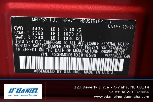 2013 Subaru Legacy 2.5i Limited