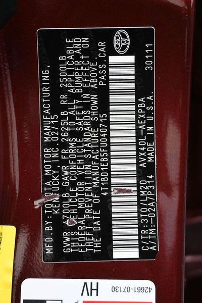 2015 Toyota Avalon Hybrid Limited