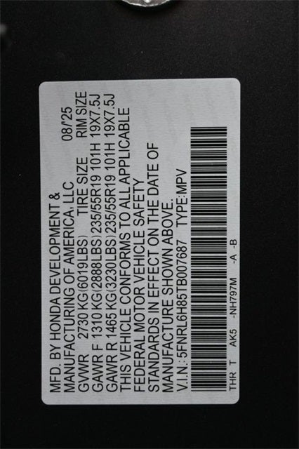 2026 Honda Odyssey Touring