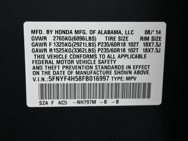 2015 Honda Pilot EX-L