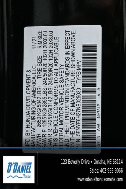 2022 Honda Pilot Special Edition