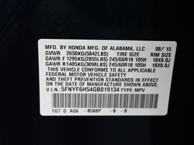 2016 Honda Pilot EX-L