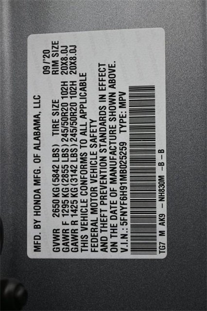 2021 Honda Pilot Touring 8 Passenger