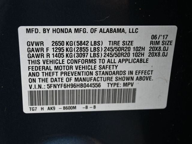 2017 Honda Pilot Touring