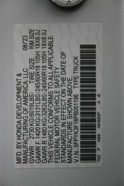 2023 Honda Ridgeline Sport