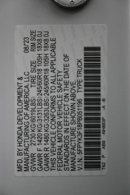 2023 Honda Ridgeline Sport