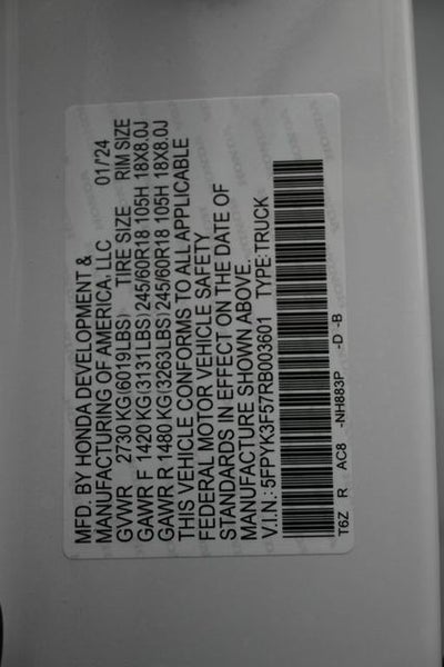 2024 Honda Ridgeline RTL