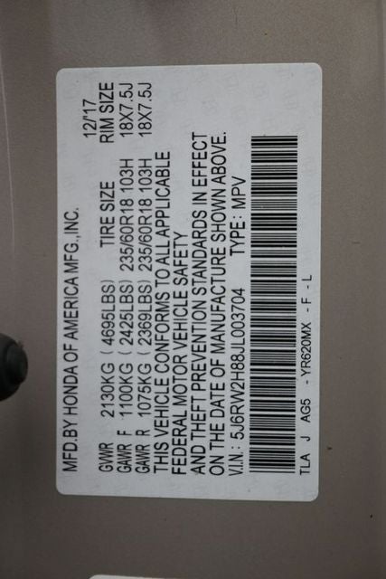 2018 Honda CR-V EX-L