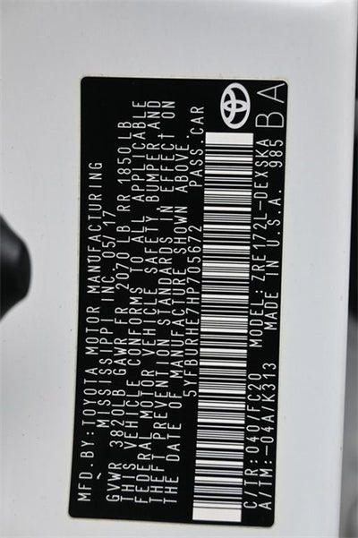 2017 Toyota Corolla L