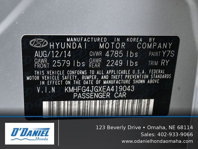 2014 Hyundai Azera Base