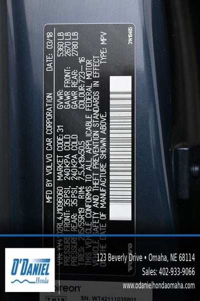 2018 Volvo XC60 T5 Inscription