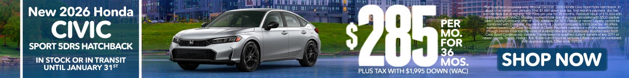 2026 HONDA CIVIC SPORT 5drs HATCHBACK