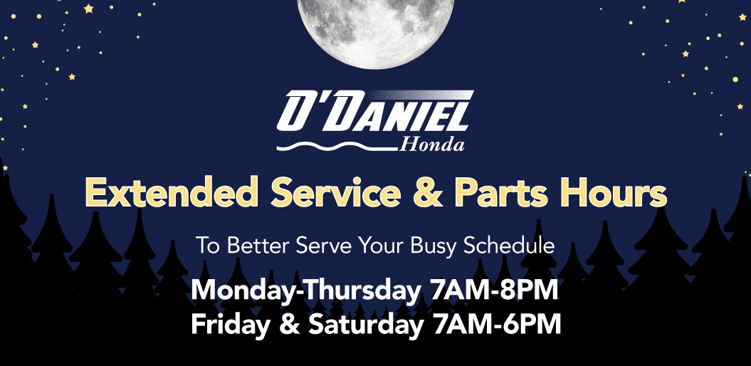 O'Daniel Honda Service Remains Open Until 8PM on Weekdays