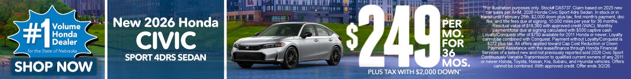 2026 HONDA CIVIC SPORT 4drs SEDAN